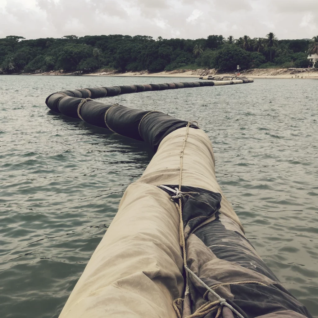 Cortinas flotantes de sedimento para control ambiental — Barreras de Turbidez - Impertec Dominicana, Santo Domingo, República Dominicana